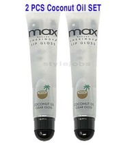 2 PCS Max Cherimoya Coconut Oil Clear Lip Polish Lip Gloss Lip Moisturizing SET - £3.40 GBP