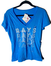 MAJESTIC Athletic Damen Tampa Bay Strahlen Spiel Defining T-Shirt Groß Blau - £14.22 GBP