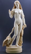 Princess Leda and Swan God Zeus Greek Cast Marble Large Sculpture Statue 23.6in - £224.39 GBP