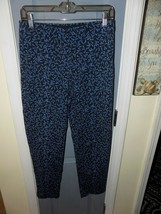 J. Jill Blue Flower Print Casual Pants Size 6 Women&#39;s EUC - £17.15 GBP