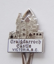 Collector Souvenir Spoon Canada BC Victoria Craigdarroch Castle Cloisonne Emblem - £5.60 GBP