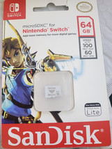 SanDisk Nintendo Switch 64GB MicroSDXC Micro SD XC Memory Card New/sealed - £6.26 GBP