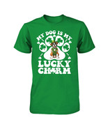 My Dog Is My Lucky Charm Boxer Dog Paw Tshirt St Patrick&#39;s Shamrock Clov... - $18.76+