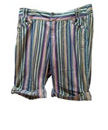 i.e. relaxed shorts 14 women multi colored striped blue pink green walki... - £12.57 GBP