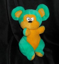 12&quot; VINTAGE PLAY BY PLAY GREEN &amp; YELLOW MOUSE STUFFED ANIMAL PLUSH TOY L... - £18.68 GBP