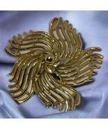 Large BSK Flower Brooch, Brass and Gold, length 2.5, width 2.5, style:... - £27.94 GBP