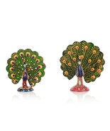 Metal hand painted Peacock Indian Royal Peacock figure artistic Peacock - $852.83 MXN
