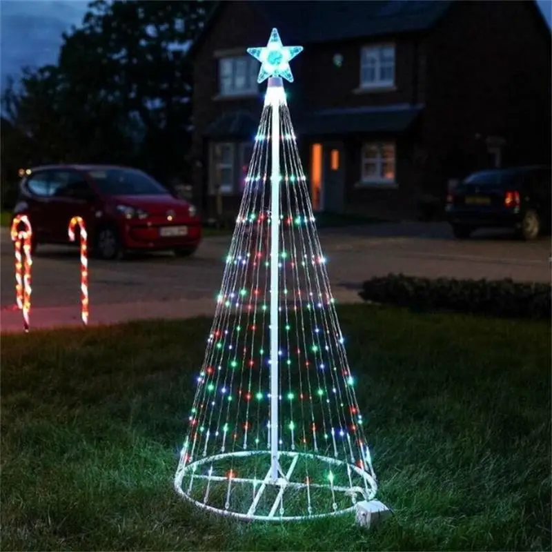 LED Christmas Tree Lightshow String Waterfall  Lights Outdoor Multicolor Lightsh - £109.68 GBP