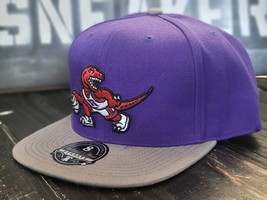 Mitchell &amp; Ness Dynasty Toronto Raptors Purple/Gray HWC Fitted Hat Men 8 - £28.61 GBP