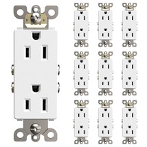 Thunderway Matte White Decorator Receptacle, 15 Amp Standard Electrical,... - $35.94