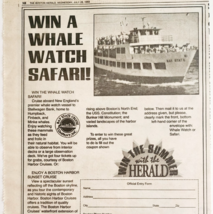 1993 Bay State Cruise Ship Advertisement Whale Watch Safari Trip DWJJ15 - $24.99