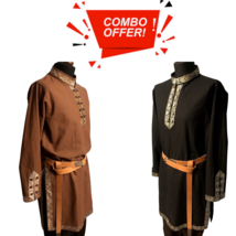 Medieval Celtic Viking Tunic Combo Offer  renaissance shirt SCA Larp Best Gift - £76.91 GBP+