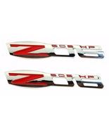 2 NEW  Z06 505 HP Fender Emblems Decals Chrome &amp; Red fits All Cars  z 06 - $443.26 MXN