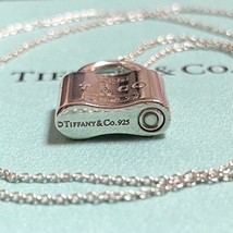 TIFFANY&amp;Co 1837 pad lock Pendant Necklace Silver 925 GIFT Sterling Silver - £154.79 GBP