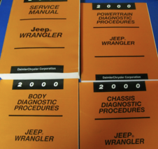 2000 Jeep Wrangler Servizio Negozio Riparazione Manuale Set W Diagnostica Lievi - £188.70 GBP