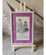 Antique French Fashion Print “Modes de Paris” Hand-Colored 19th C Lithog... - $1,714.58 MXN
