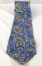 Ralph Lauren Silk Paisley Tie Hand Finished Blue 100% Silk - $19.00