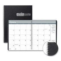 2022-2024 House of Doolittle 11 x 8.5 One-Year Monthly Hard Cover Planner Black - £34.78 GBP