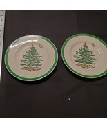 Spode Christmas Tree 6-1/2” Bread &amp; Butter Plates Set of 2 - £22.51 GBP