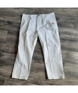 New Wrangler Workwear Men&#39;s White Painter Pants Relaxed Fit 44 x 30 Free... - $372.29 MXN