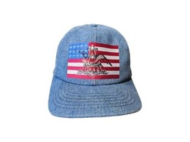Vintage Anheuser-Bush Inc Denim Snapback American flag Trucker Hat Made ... - $361.69 MXN