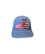 Vintage Anheuser-Bush Inc Denim Snapback American flag Trucker Hat Made ... - $26.06 CAD