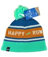 Brooks Running Beanie with Pom Winter Hat Run Happy Green Blue - $452.37 MXN