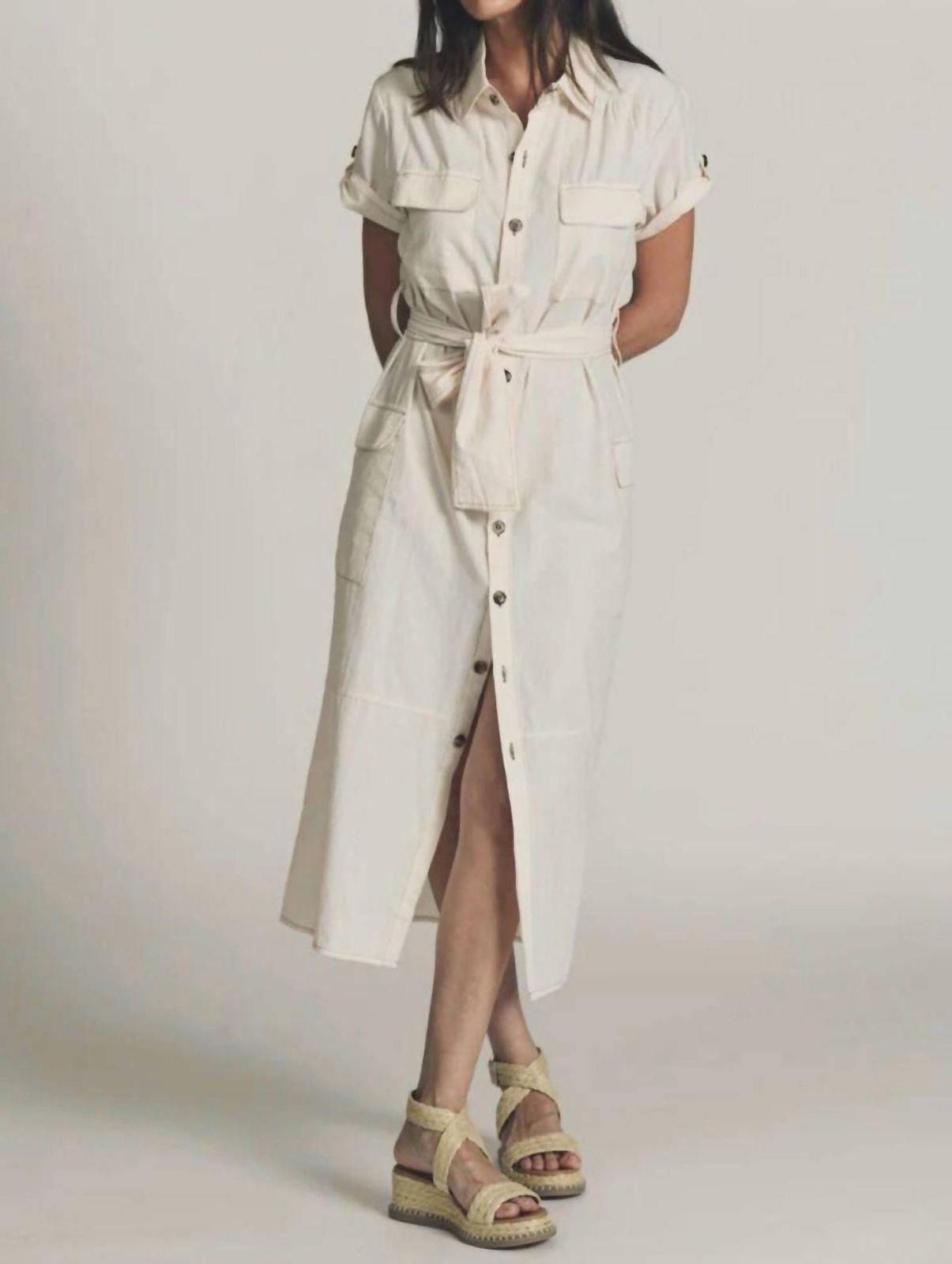 The Shirt Whitney Midi Dress Ecru - $136.00