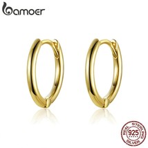 Classic New 925 Sterling Silver Simple Round Circle Hoop Earrings for Women Fash - £16.06 GBP