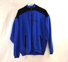 Marmot Fleece Full Zip Jacket Mens Large Vintage Blue Black Warm Outdoor - $24.18
