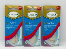 3 Pairs Amope GelActiv Invisible Gel Heel Protectors Insoles for Women - £11.07 GBP