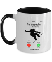 Snowboarding Mugs The Mountains Are Calling Black-2T-Mug  - £14.31 GBP