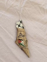 Palestine map and flag multi color magnet fridge thumb200