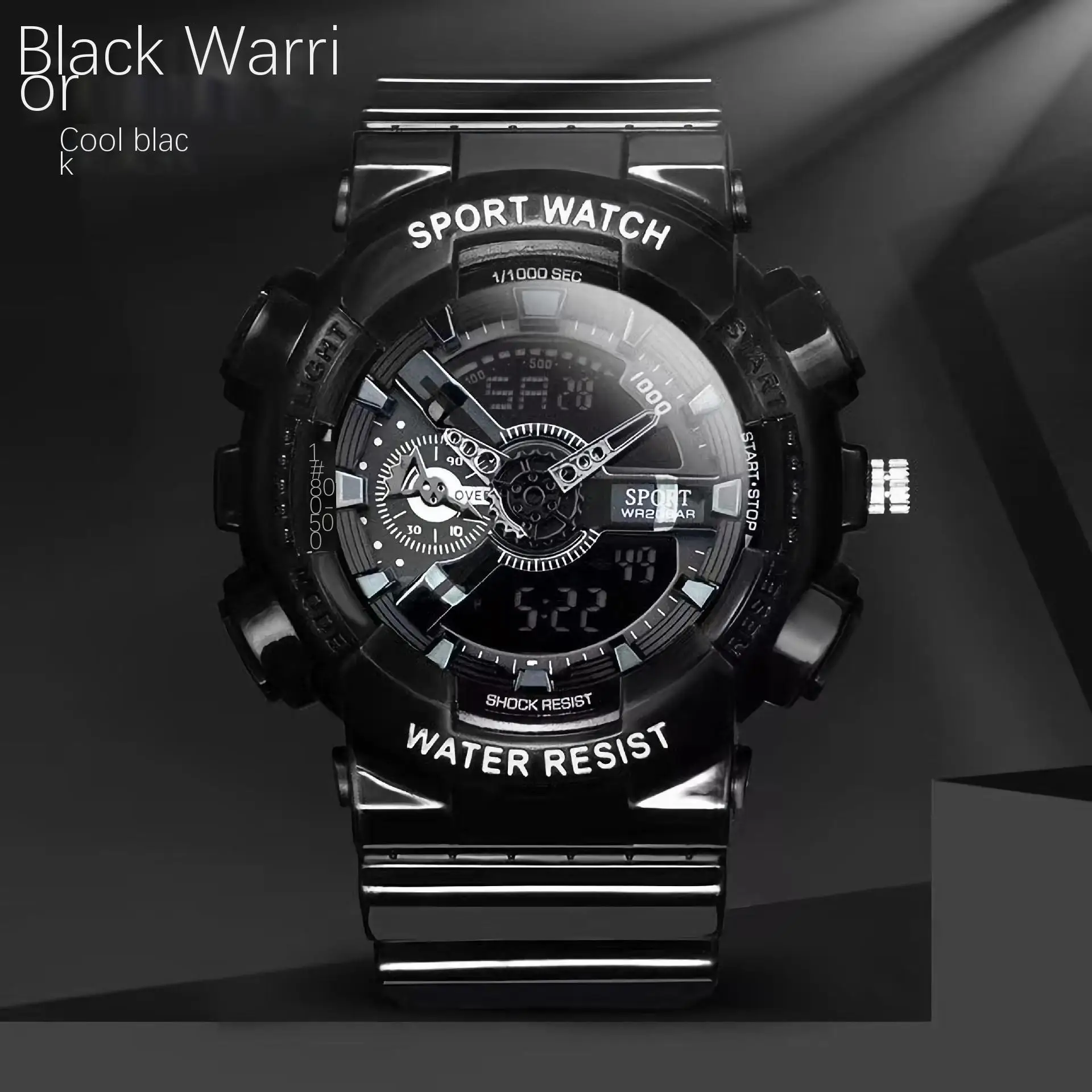 Shockproof Digital Men Watch Dual Movement   Wristwatch Mens Waterproof Electron - £47.71 GBP