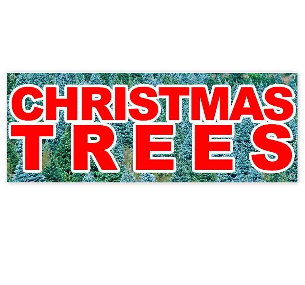 CHRISTMAS TREES CLEARANCE BANNER Advertising Vinyl  Flag Sign INV - $10.88