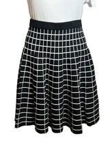 Grace Elements Reversible Skirt Women&#39;s Large 12 - 14 Black White Knit Short - £17.79 GBP