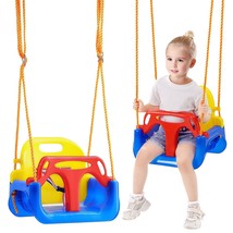 VEVOR 3-in-1 Toddler Swing Seat Baby Swing Seat with Adjustable Ropes Sn... - $56.42