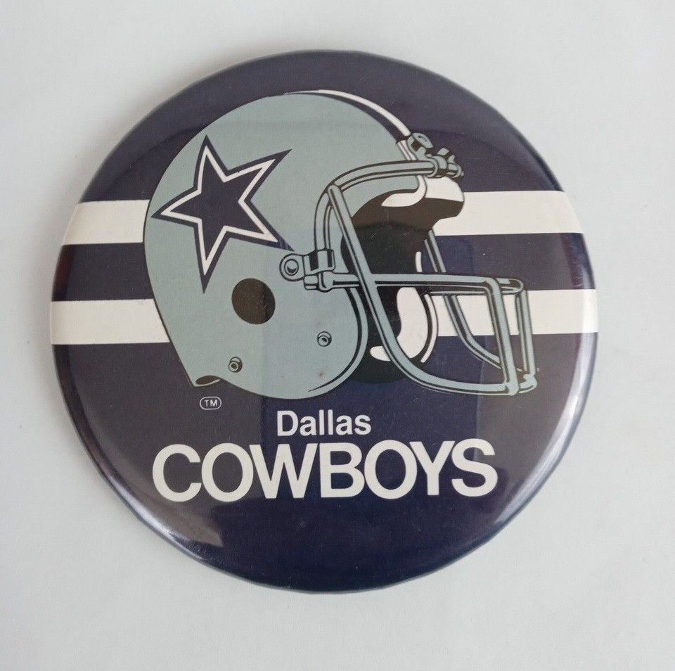 Vintage Dallas Cowboys Pin Button 3.5&quot; - $10.40