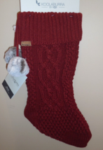 Koolaburra By Ugg Elista Christmas Holiday Stocking Red Knit New - £25.83 GBP