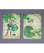 St Patricks Day Vintage Style Irish Children Shamrocks 4in x 5.5in Magne... - £9.40 GBP