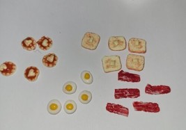 3d Nail Art Charms Breakfast Eggs Toast Waffles Syrup Bacon Rhinestones - £7.71 GBP