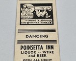 Matchbook Cover  Poinsettia Inn  Liquor-Wine-Beer   Wildwood, FL  gmg  U... - £9.71 GBP