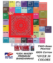 USA MADE HAV-A-HANK PAISLEY BANDANA HEAD Neck Wrap Hanky Scarve Handkerc... - £5.39 GBP