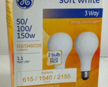 GE 3-Way Soft White Light Bulbs-50/100/150 Watts - Pack of 6/2 Bulbs (12... - £121.50 GBP