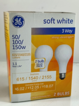 GE 3-Way Soft White Light Bulbs-50/100/150 Watts - Pack of 6/2 Bulbs (12 Bulbs) - £121.82 GBP