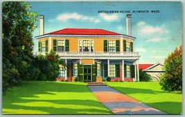 Antiquarian House Plymouth Massachusetts MA UNP Unused Linen Postcard F10 - £2.33 GBP