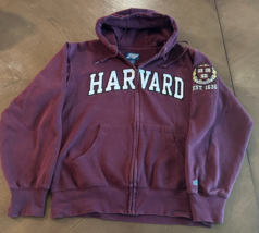 Blue 84 Harvard Varsity Jacket Size Small Unisex Crimson Red Zip-Up Hoodie - $38.61