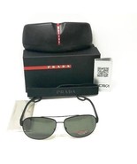 Prada men polarized lenses aviator style sunglasses sps 55Q made in Italy - £173.13 GBP