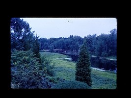 Wood Bridge over River Found MA Slide Photo OOAK Kodachrome - $8.49