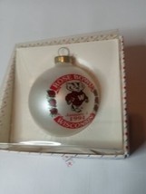 Vtg. Wisconsin Badgers 1994 Rose Bowl Glass Christmas Ornament January 1, 1994 - £7.41 GBP